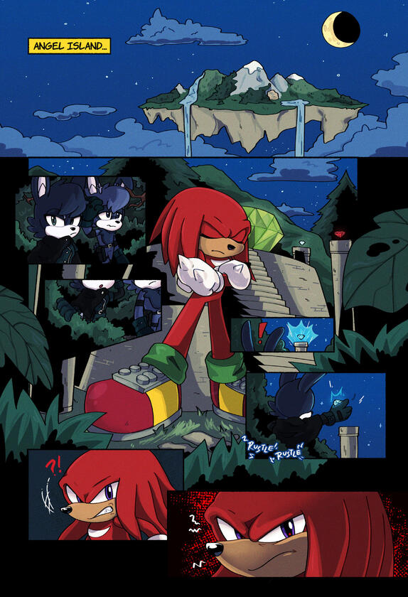 A page from &quot;Cottontail Heist&quot;, University final project. - 2023.