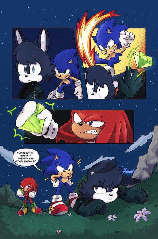 A page from &quot;Cottontail Heist&quot;, University final project. - 2023.