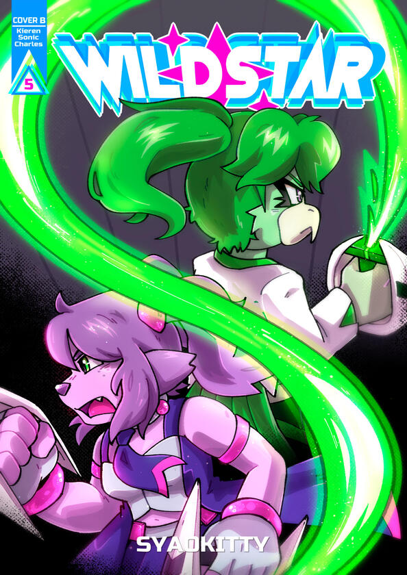 Commissioned client work. Additional cover for &quot;WILDSTAR&quot; by Syaokitty. - 2023.